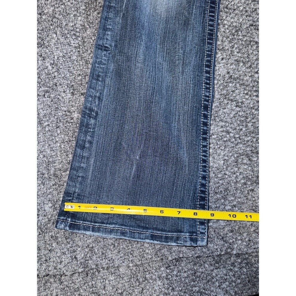 Miss Me JP6187B Boot Cut Womens Jeans Embroidered Cross and Rhinestones Size 34 - Picture 6 of 12